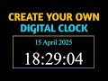 Create a Digital Clock with HTML CSS & JavaScript | JavaScript Tutorial