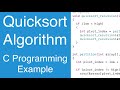 Quicksort Algorithm Implementation | C Programming Example