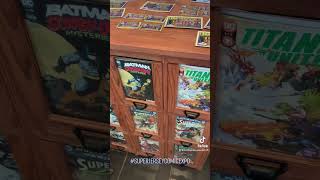 Comic book storage and organization cabinet.