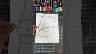 Bart Drawing, But In 4 Different Styles 😍 | #posca  #drawing #shortsmaschallenge
