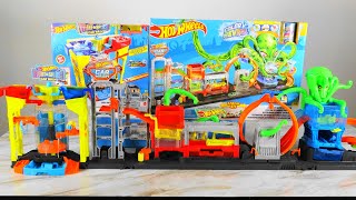 Epic Hot Wheels City Ultimate Octo Car Wash VS Stunt & Splash Car Wash Exciting Cars Changing Color