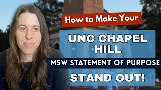 UNC Chapel Hill MSW Application Tips (& SOP Examples!)