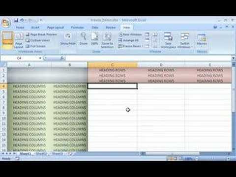 Excel 2007: Freeze or unfreeze rows and columns Excel 2007: Freeze or unfreeze rows and columns