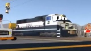 Roblox Bcrail Freight Train At The Railroad Crossing - me in a roblox railroad crossing world