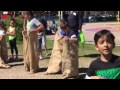 Alex field day potato sack race