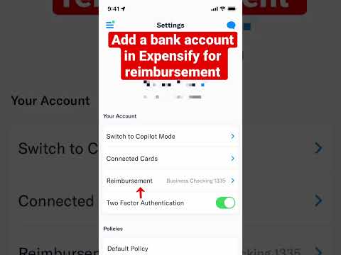 Expensify reimbursement Add a bank account in the mobile app