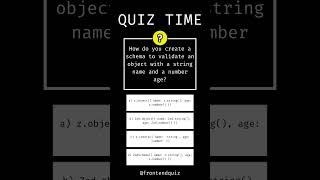 Javascript - Zod - Part 1 - #javascript #quiz