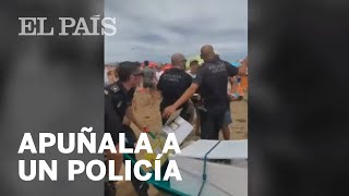Un vendedor ilegal APUÑALA a un policía en una playa de Punta Umbría