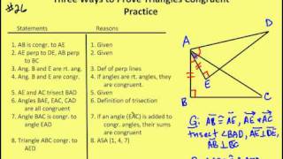 3.2 Three Ways to Prove Triangles Congruent (Practice)