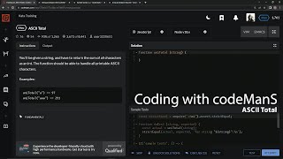 Codewars 8 kyu ASCII Total Javascript