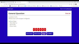 Simple Web-based JavaScript Quiz Application