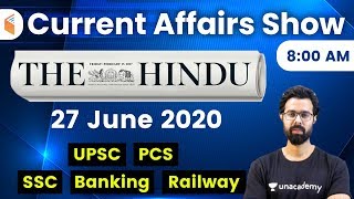 8:00 AM - Daily Current Affairs 2020 by Bhunesh Sir | 27 June 2020 | wifistudy