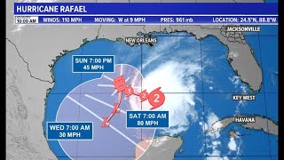 Tracking Hurricane Rafael in the Gulf of Mexico