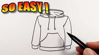 How to draw a hoodie front view | Easy Drawings