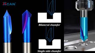 Chamfer Milling Cutter90 Degree CNC Machine Router Bit Nano Blue Coated End Mill Milling Tools