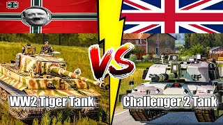 10 WW2 German Tiger Tanks Vs 3 Modern Challenger 2 Tanks - 10v3 MBT War - Who will win - ARMA 3