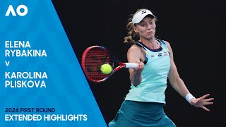 Elena Rybakina v Karolina Pliskova Extended Highlights | Australian Open 2024 First Round