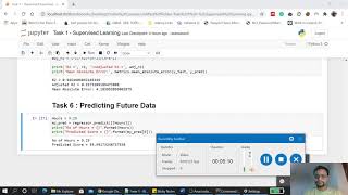 Prediction using Supervised Machine Learning (Linear Regression) in Python
