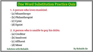 One word substitution for all competitive exams| One Word Substitution for ssc|One word substitution