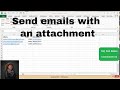 send emails with an attachment from Excel list