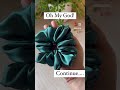 Green Silk Hair Scrunchie #scrunchies #sewing #youtubeshorts #foryou #shortsvideo #smallbusiness