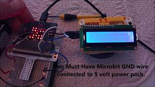 Micro:bit with 1602 Display, 16 X 2 I2C LCD :Code in description, MakeCode