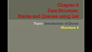 Class 12 Computer Science, chapter 9(Data Structure)
