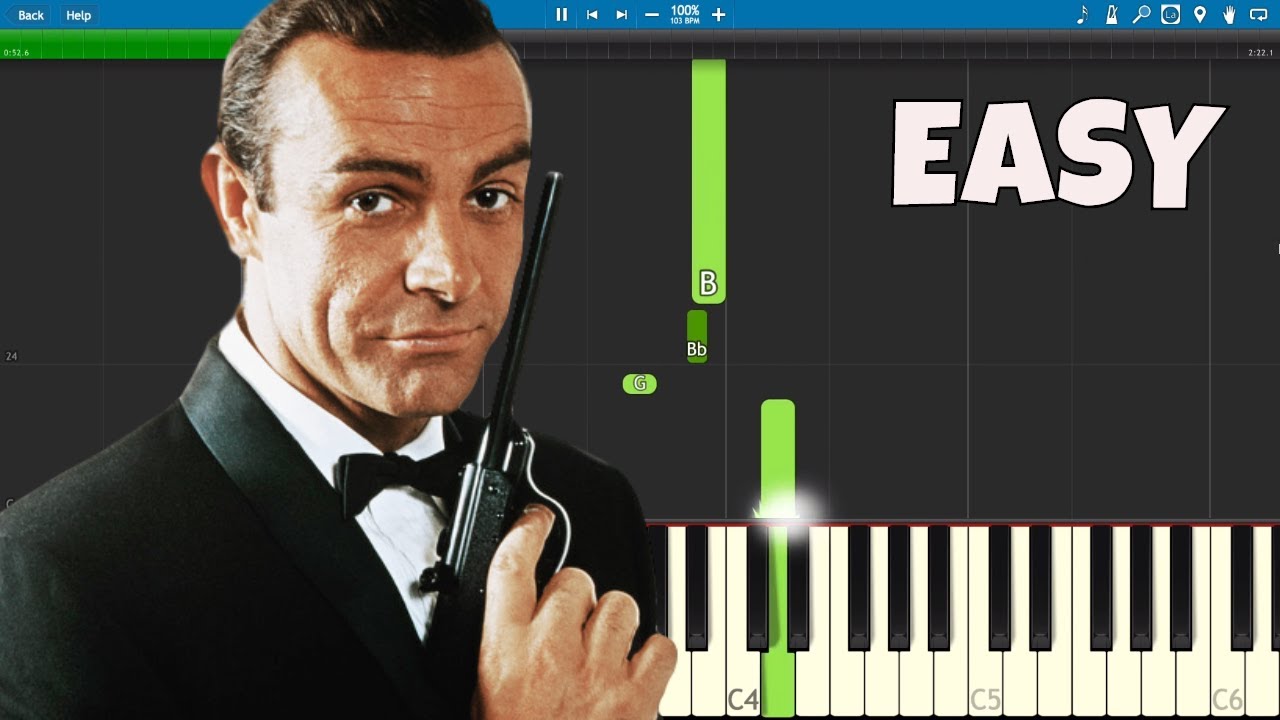 How To Play The James Bond Theme - EASY Piano Tutorial - YouTube