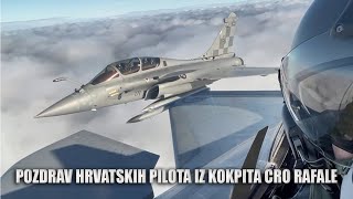 Pozdrav hrvatskih pilota iz kokpita CRO Rafale