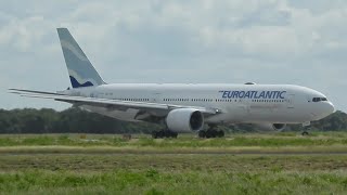 ¡DELUXE ARRIBING 777 MÉRIDA! |Euroatlantic Airways B777-200(ER) airport int. Mérida, México.