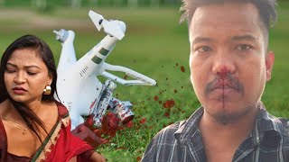 কেনেকৈ হৈছিল drone দুৰ্ঘটনাটো সিদিনা,  ছুটিং ৰ মাজতে কাটা খালো নাক আৰু মুখ লগতে হাত 😭