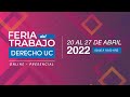 Invitación: Feria del Trabajo Derecho UC 2022