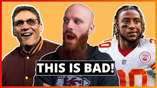 Commanders LIED to NFL about ticket revenue?! Chiefs fall in rank, Kaepernick landing spots and more