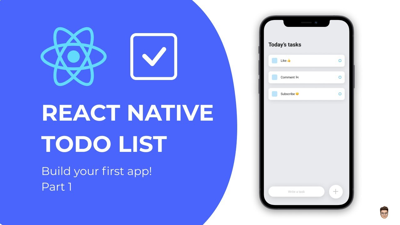 👉 Build Your First React Native App - Todo List Tutorial Part 1 - YouTube