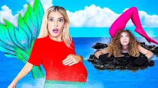 24 Hours Pregnant as a Mermaid with Sofie Dossi! (Worst Pregnancy Challenge) | Rebecca Zamolo