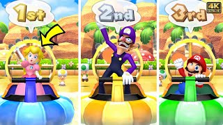 Mario Party 10 - Peach vs Toad vs Mario vs Waluigi - Whimsical Waters Board | Master com