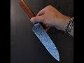 Koa Twist Damascus Chef Knife 195mm by Niko Nicolaides