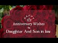 Anniversary Wishes to Daughter and Son in law || Mixwishes