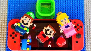 Lego Mario needs the green mushrooms on Nintendo Switch. Who will help them? #le