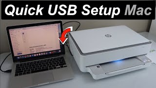 HP Envy Printer Quick USB Setup with MacBook !!