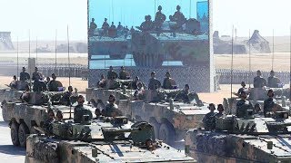Military parade: Infantry fighting vehicle formation