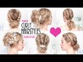 Easy hairstyles for New Year's eve party, holidays ★ Quick curly updo for short/medium long hair Easy hairstyles for New Year's eve party, holidays ★ Quick curly updo for short/medium long hair