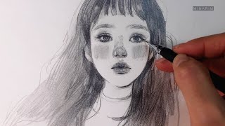 Daily drawing/연필그림/인물화/pencil/drawing/portrait