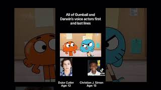 All of gumball and darwin's voice actors first and last lines | part 2 #theamazingworldofgumball