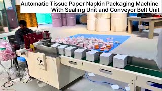 Automatic Paper Napkin / Tissue paper Packing Machine with Conveyor unit and Gazette System! 🚀