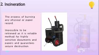 ASM501 SHORT VIDEO ASSIGNMENT (METHOD OF RECORDS DESTRUCTION)