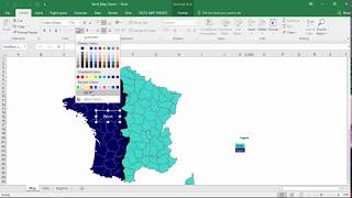 How to build custom regions in Excel Map France? (Example for French Departments)
