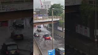 London Streets Flood Due To Intense Flash Flooding