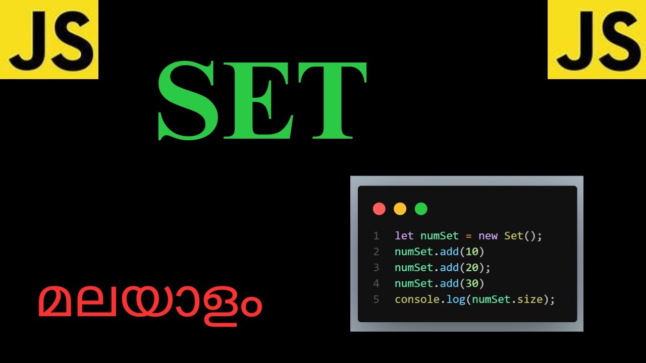 Set In Javascript Malayalam Youtube