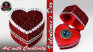 valentine day ring box | Heart box | Art with Creativity 130